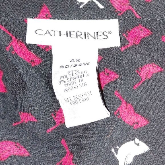 Catherines  black shirt with cardinals   Sz 4X   (30/32) - Picture 5 of 5